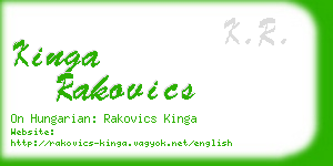 kinga rakovics business card